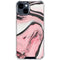 Pink Marble Ink iPhone 15 Clear Case